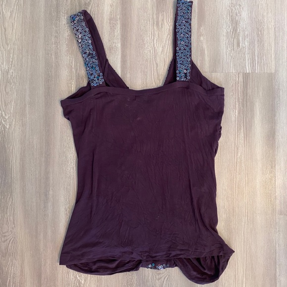 Worthington Dark purple sequin top size medium - Picture 2 of 3